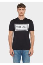 Versace Sustaınable Vıntage 90s Logo Model Erkek T-shırt - Siyah Renk - Sıze 2xl - 1
