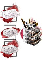 Meleni Home 5 Katlı 6 Çekmeceli Makyaj Düzenleyici Set Akrilik Organizer - 1