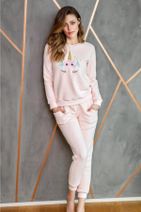 Anıl 9540 Kadın Pijama Polar Unicornlu Sweatshirt Pantolon Tk. - 1