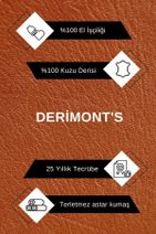 Derimont's Hakiki Deri Siyah Blanc Fermuarlı Erkek Deri Ceket - 6