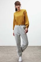 GRIMELANGE Lıv Crop Fit Safran Sarı Sweatshirt - 10