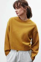 GRIMELANGE Lıv Crop Fit Safran Sarı Sweatshirt - 2