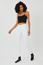 Genel Markalar Kadın Beyaz Yüksek Bel Skınny Pantolon - 1