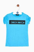 Frankie Morello Kız Çocuk Turkuaz T-shirt 18ssfdj8563 - 1