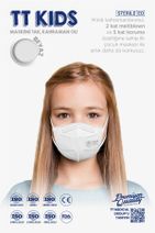 TTMedical 10'lu Çocuk Beyaz 5 Katmanlı Üstün Korumalı Filtreli Yüz Maskesi Esnek Ipli Özel Üretim - 1