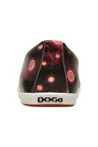 Dogo Kadın Vegan Deri Siyah Bağcıklı Babet - Neon Hearts Tasarım - 6