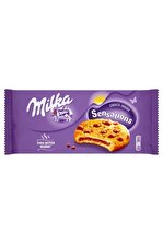 Milka Cookie Sütlü Çikolatalı Dolgulu Ve Sütlü Çikolata Parçacıklı Bisküvi 156 Gr - 1