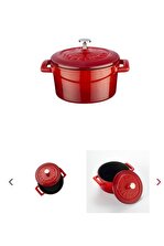 Lava Mini Sufle & Güveç Döküm Tencere 10 Cm Kırmızı - 2