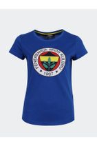 Fenerbahçe Kadın Trıbun 6 Renk Flok Logolu T-shı - 1