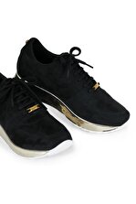 Gusto Tabanı Gold Süet Sneaker - Siyah - 2
