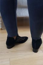 TREND Kadın  Siyah Günlük Ayakkabı Süet Ox42 - 4