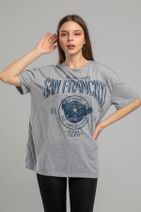 Genel Markalar Kadın Gri San Francisco Boyfriend T-Shirt - 3