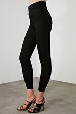 Maystore Kadın Anastasia Siyah Renk Skinny Jean Pantolon - 5