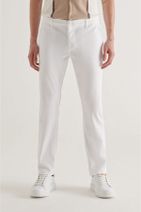 Avva Erkek Beyaz Yandan Cepli Armürlü Slim Fit Pantolon A11y3029 - 1