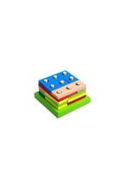 HAMAHA Ahşap 16 Parça Geometrik Sekiller Puzzle Vidalama Bultak Oyunu Ahşap Oyuncak Bloklar Oyunu - 4