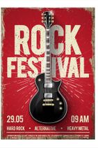 Tablomega Rock Festivali Tasarım Mdf Tablo 25cm X 35cm - 1