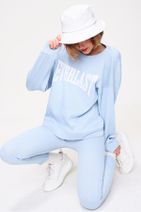 Trend Alaçatı Stili Kadın Bebe Mavi Sweatshirt Örme Tayt İkili Takım ALC-X5890 - 6