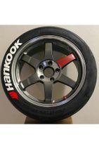 Hankook Lastik Yazısı 4 Adet Solmaz Araç Motorsiklete Uygun Lastik Stiker Orjinal 1. Sınıf Kalite - 2