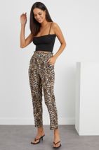 Cool & Sexy Kadın Camel Leopar Desen Pantolon GÇ69 - 3