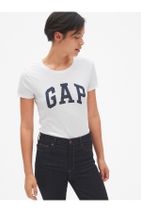 GAP Kadın Beyaz Logo Kısa Kollu T-shirt - 1