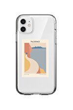 mooodcase Iphone 12 Uyumlu Palermo Lens Korumalı Şeffaf Telefon Kılıfı - 1
