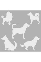Artikel Köpekler Stencil Tasarımı 30 X 30 Cm - 1