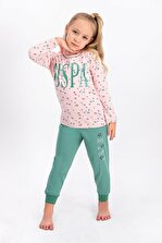 U.S. Polo Assn. Lisanslı Kız Çocuk Pijama Takımı - 1