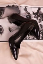 SOHO Siyah Mat Rugan Kadın Klasik Topuklu Ayakkabı 15285 - 3