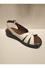 PUNTO Kadın Beyaz Comfort  Sandalet 390113 - 2