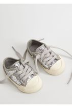 MANGO Baby Kız Çocuk Bağcıklı Parlak Spor Ayakkabı 67040172 - 4