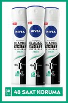 NIVEA Kadın Sprey Deodorant Black&White Invisible Fresh 150 ml X3 Adet,48 Saat Anti-Perspirant Koruma - 1