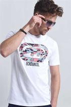 ECKO UNLTD Pınk Camo Beyaz Erkek Baskılı Bisiklet Yaka T-shirt - 2