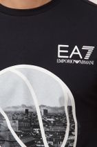 Emporio Armani Erkek Siyah T-Shirt Eam98 - 3