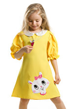 MSHB&G Sarı Kız Çocuk Mini Mini Tavşan Elbise MS-18Y1-006 - 1