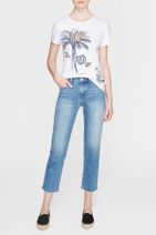 Mavi Kadın Palmiye Baskılı Beyaz T-Shirt 167096-620 - 2