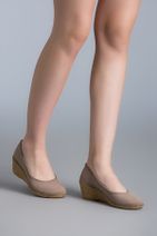 Bambi Vizon Kadın Dolgu Topuklu Ayakkabı D0105501872 - 6