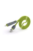 Pineng PN-301 Lightning ve Micro USB Yeşil Kablo - 1