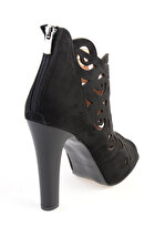 Bambi Siyah Kadın Klasik Topuklu Ayakkabı F0349010372 - 4