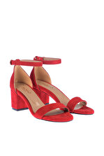 SOHO Kırmızı Süet Kadın Topuklu Ayakkabı 8290 - 2