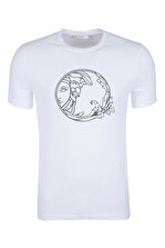 Versace Erkek Beyaz T-Shirt Vj00277 V800683S V7001 - 1