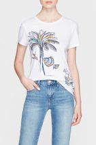 Mavi Kadın Palmiye Baskılı Beyaz T-Shirt 167096-620 - 1