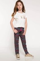DeFacto Lacivert Kız Çocuk Etnik Desenli Pantolon I8446A6.18SM.NV42 - 1