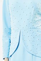 LADYNUR Kadın Abiye Elbise Buz Mavisi 3009-14 - 2
