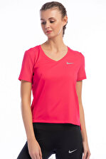 Nike Kadın T-shirt - W Nk Miler Top Vneck - AO9668-666 - 2