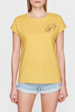 Mavi Kadın Kediler Baskılı Sarı T-Shirt 167910-28790 - 2