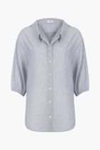 Twist Kadın Mavi İç Askılı Geniş Yaka Gömlek TS1180006260 - 5