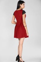 Nesrinden Kadın Dantel İşlemeli Kırmızı Elbise ELB001509325 - 2