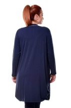 Büyük Moda Kadın Lacivert Bluz-Hırka 2'li Takım 206 - 4