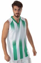 Sportive Erkek Forma -  Tiger Erkek V Yaka Beyaz-Yeşil Basketbol Forması - 500020-0BY - 2
