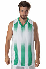 Sportive Erkek Forma -  Tiger Erkek V Yaka Beyaz-Yeşil Basketbol Forması - 500020-0BY - 1